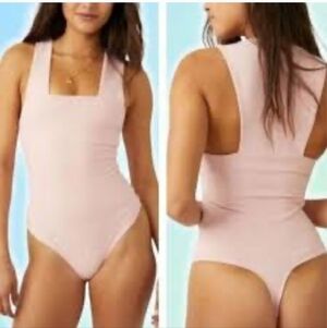 Free People Pink Bodysuit Size S
